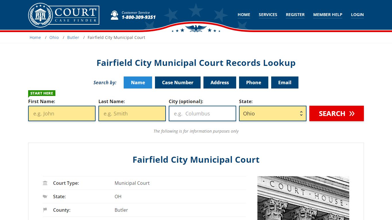 Fairfield City Municipal Court Records Lookup - CourtCaseFinder.com